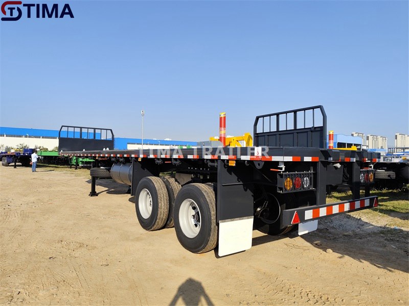 Remorque à plateau de 50 tonnes 50 tons Flatbed Trailer