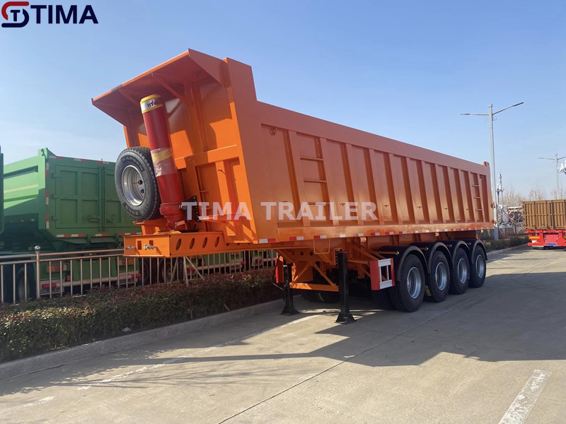 Remorque benne 4 essieux 4 axles dumper trailer