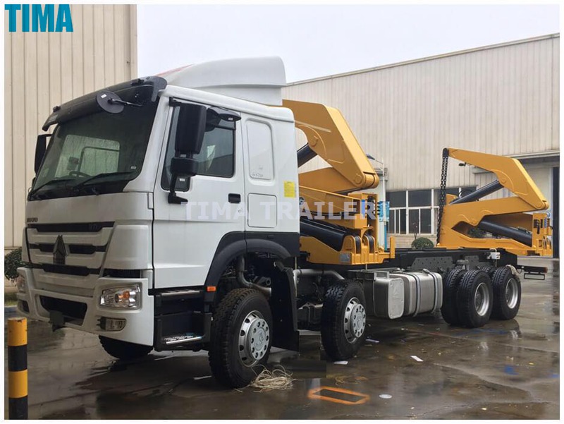 Remolque de carga lateral de contenedores para puerto