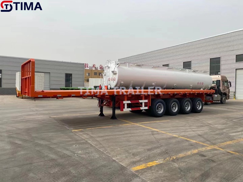 Remorque à plateau pour conteneur à 4 essieux 4 Axle Container Flatbed Trailer