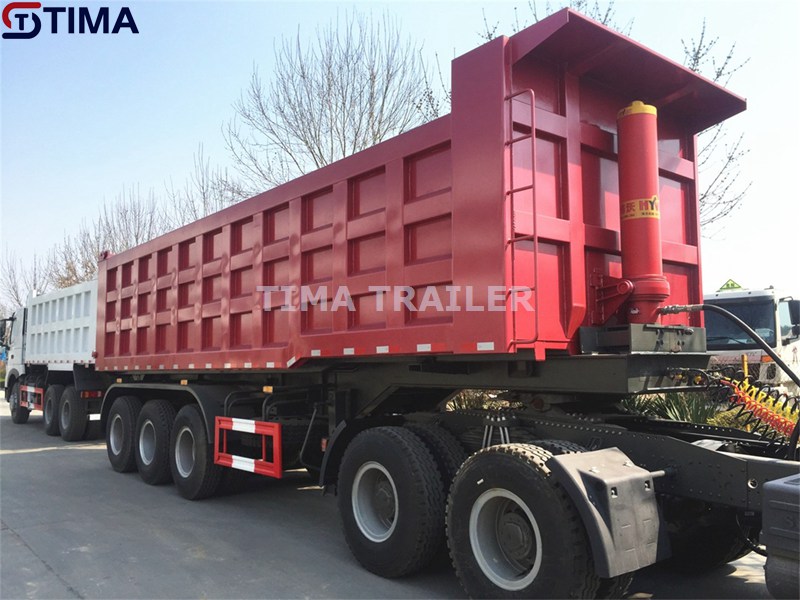 تفريغ نصف مقطورة dump semi trailer