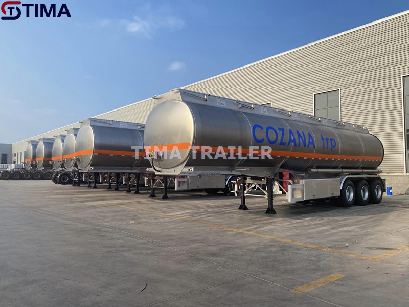 remorque pétrolière en alliage d'aluminium aluminum alloy oil tanker trailer