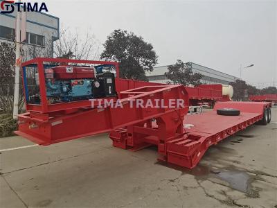 Remolque de cama baja desmontable de cuello de cisne