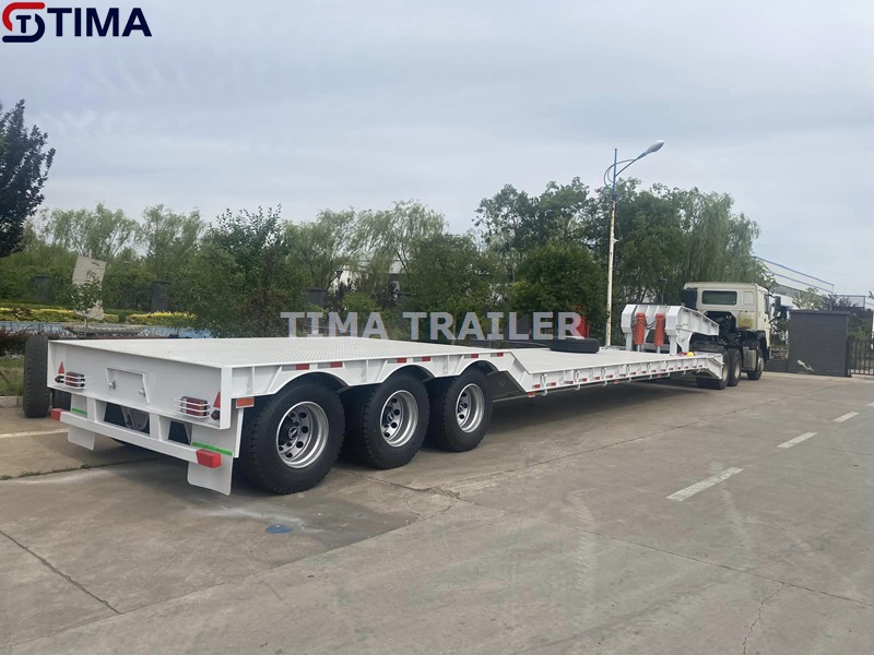 Gooseneck للانفصال Low Boy مقطورة Gooseneck Detachable Low Boy Trailer