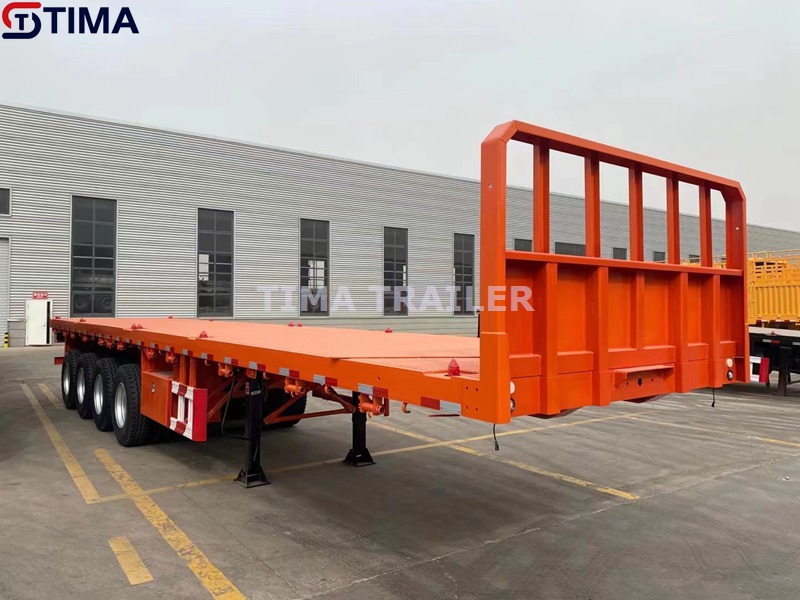 Remorque à plateau pour conteneur à 4 essieux 4 Axle Container Flatbed Trailer