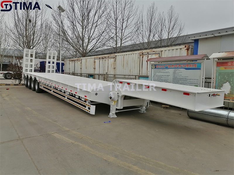 Remorque surbaissée 4 essieux 80 tonnes 4 axle 80 tons low bed trailer