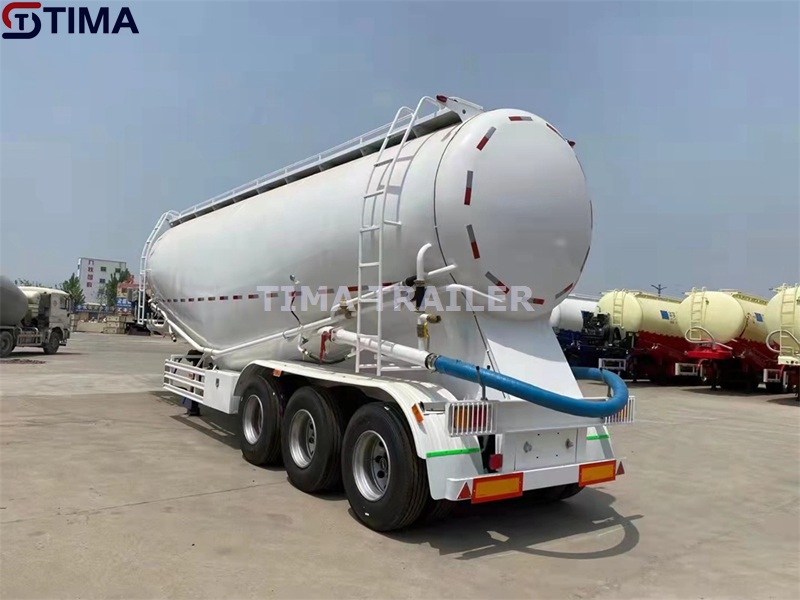 remorque citerne de poudre de ciment cement powder tank trailer