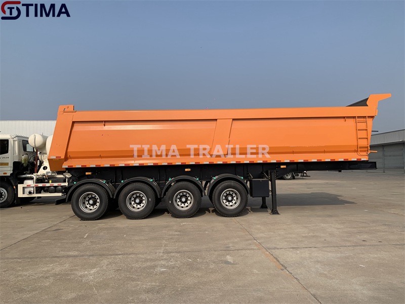 Reboque basculante de 4 eixos em forma de U 4 Axle U Shape Bucket Tipper Trailer