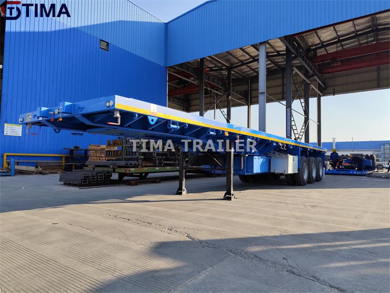 Trailer de cama plana de três eixos Tri Axle Flat Bed Trailer