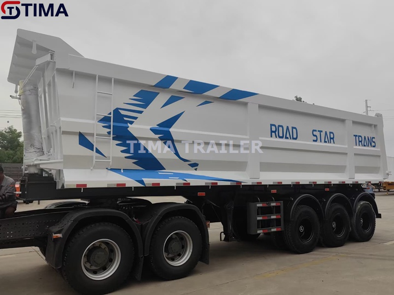 Remorque de camion à benne basculante en forme de U U Shape Dump Truck Trailer