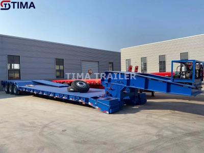 Remolque de cama baja extraíble con cuello de cisne