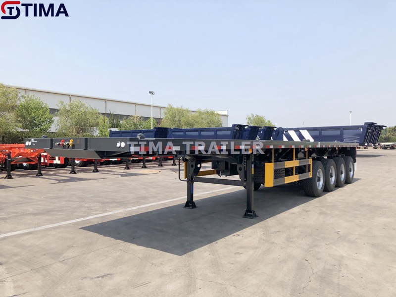 Remorque porte conteneur 4 essieux 4 axles container trailer