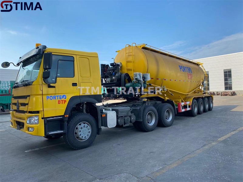 remorque citerne de ciment en vrac bulk cement tanker trailer