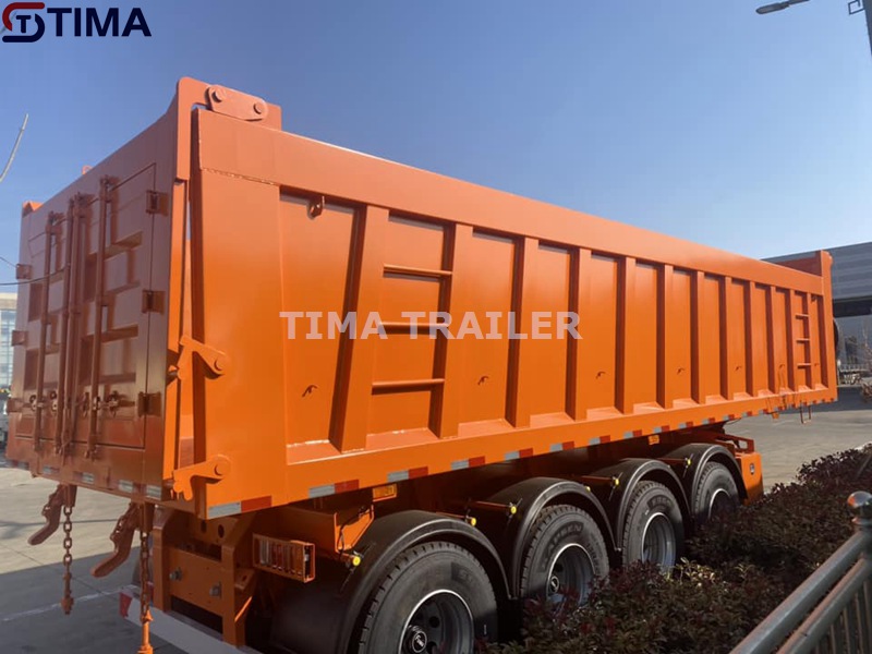 Remorque benne 4 essieux 4 axles dumper trailer