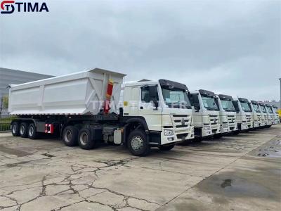 Semirremolque basculante de 12 ruedas y 80 toneladas