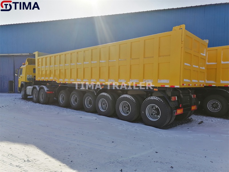 Reboque de caminhão basculante de 6 eixos 6 Axle Tipper Truck Trailer