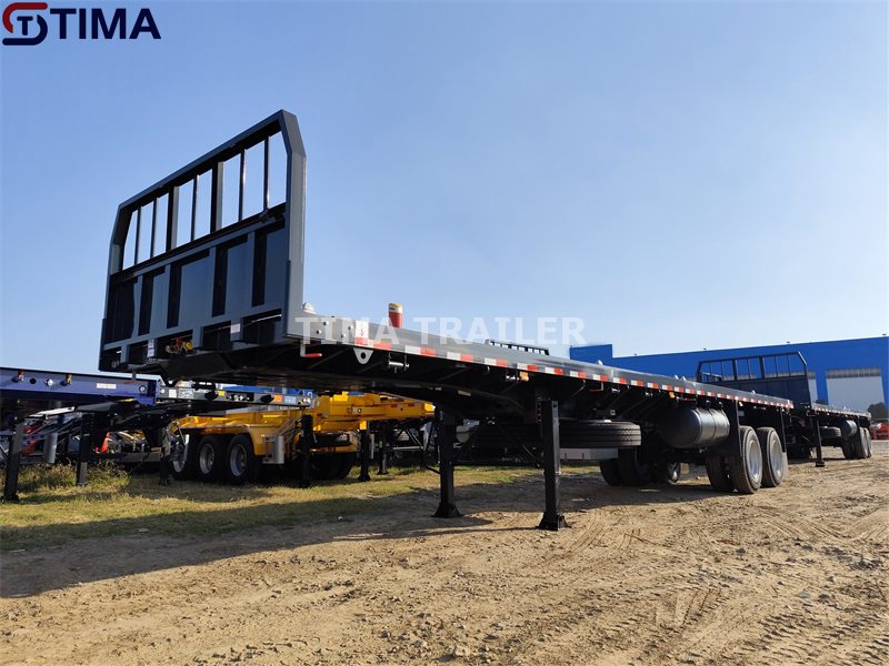 Remorque à plateau de 50 tonnes 50 tons Flatbed Trailer