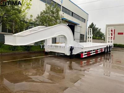 Remolque de cama baja extraíble con cuello de cisne