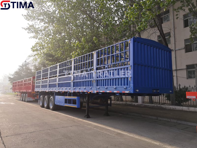 Remorque de camion de cargaison de clôture Fence Cargo Truck Trailer