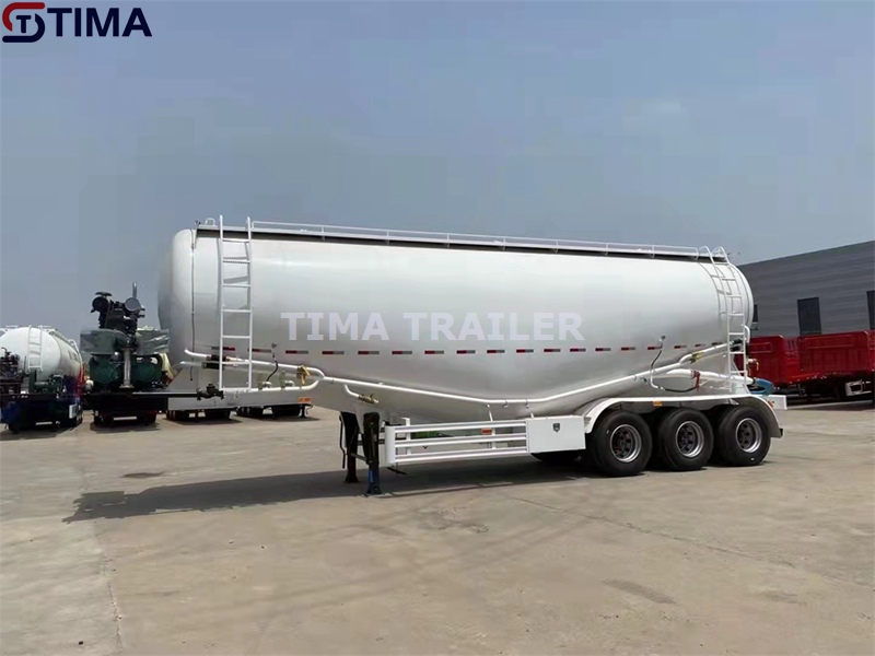 remorque citerne de poudre de ciment cement powder tank trailer