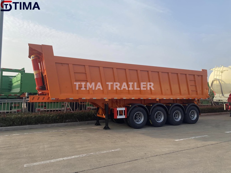 Remorque benne 4 essieux 4 axles dumper trailer